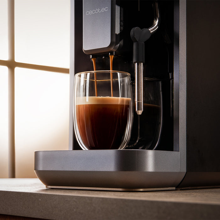 Espressor automat Cecotec Cremmaet Lungo Steam, 19 bar, rezervor 2 l, râșniță cu 5 trepte, negru