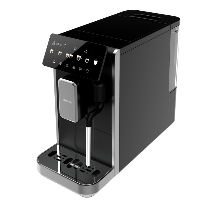 Espressor automat Cecotec Cremmaet Lungo Steam, 19 bar, rezervor 2 l, râșniță cu 5 trepte, negru