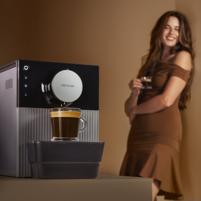 Espressor automat Cecotec Cremmaet Cube, 1350 W, 19 bari, rezervor de apă 1,1 l, negru