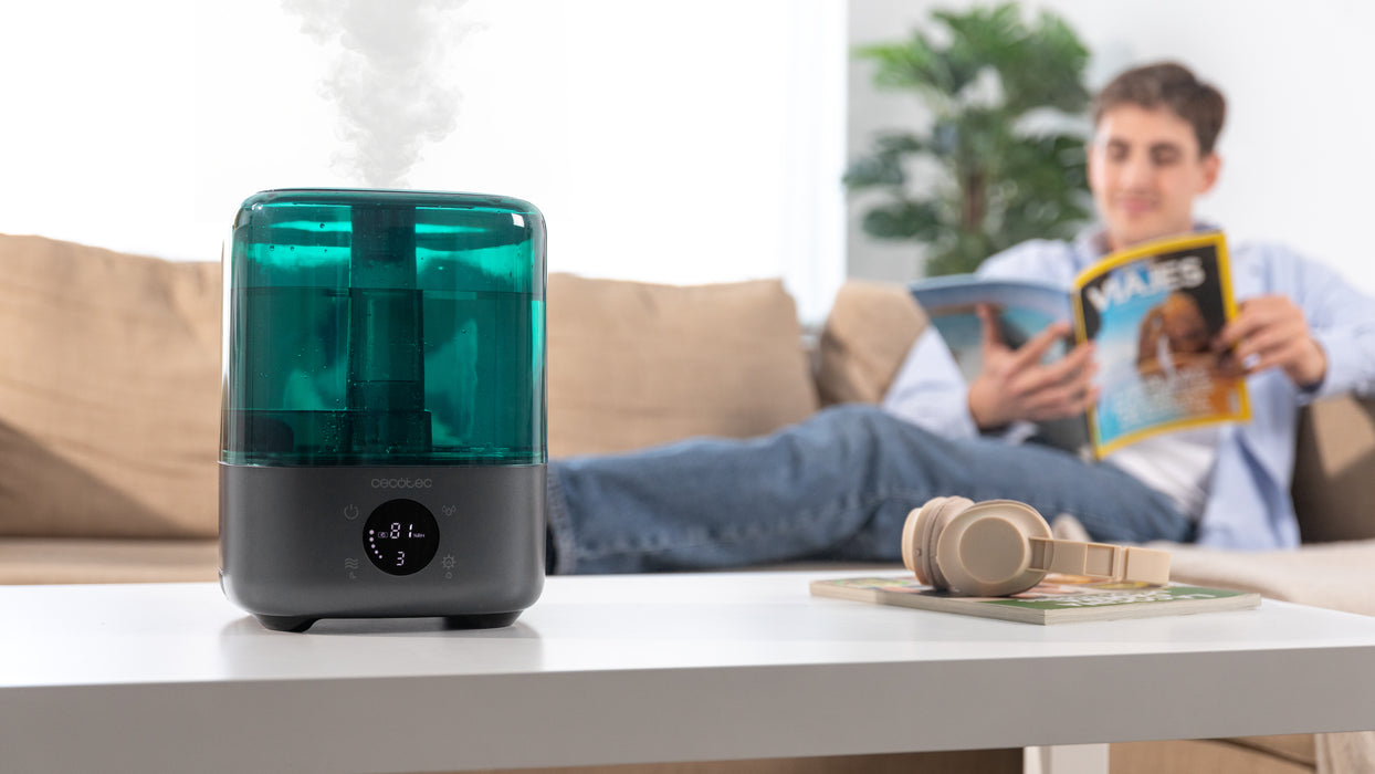 Umidificator Cecotec Breezecare 2900 Smart, rezervor 4,5 l, debit 300 ml/h, temporizator de 8 ore