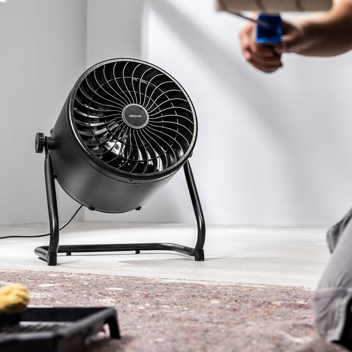 Ventilator de podea industrial Cecotec ProIndustry FlowCannon, 150 W, 3 trepte, 4800 m³/h, negru