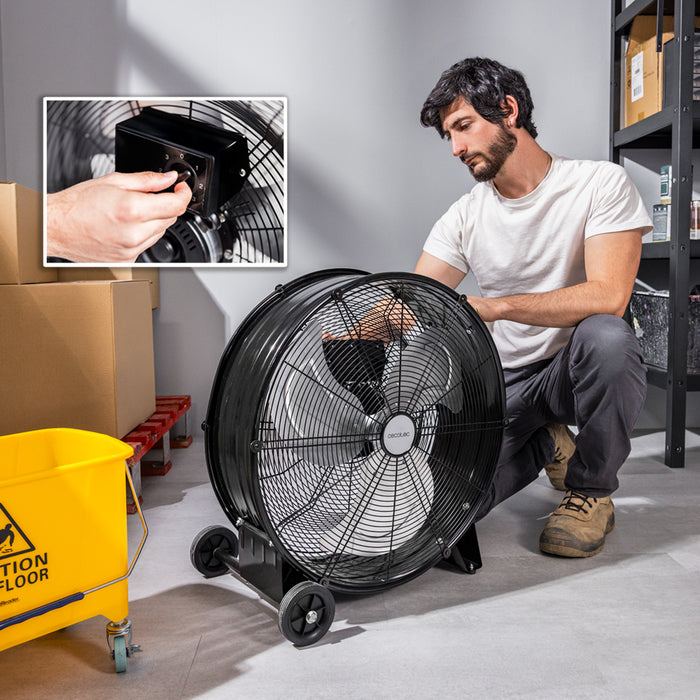 Ventilator industrial de podea Cecotec ProIndustry 2000, 120 W, diametru 50 cm, 3 trepte, negru