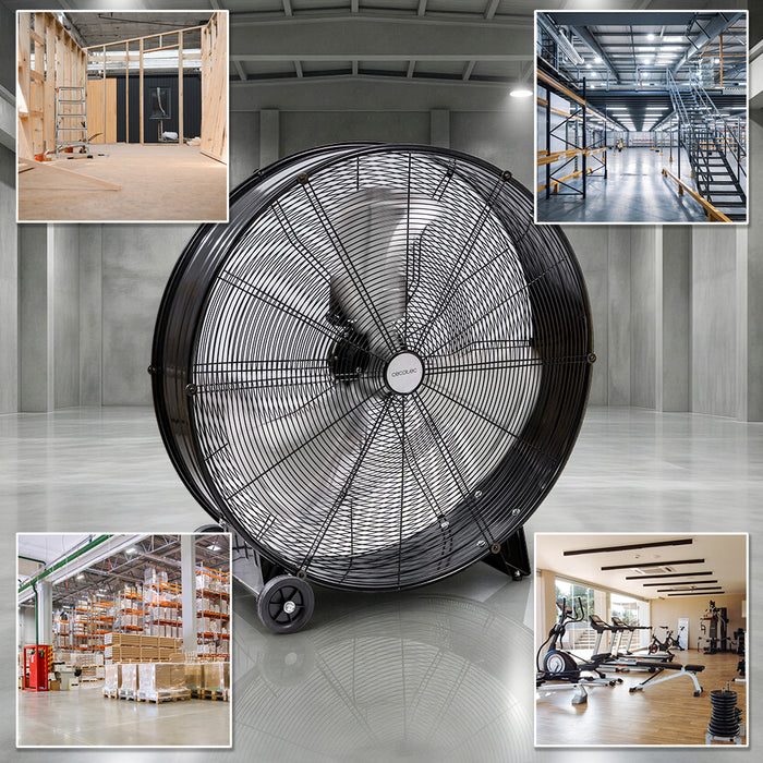 Ventilator industrial de podea Cecotec ProIndustry 3000, 240 W, diametru 76 cm, 3 trepte, negru