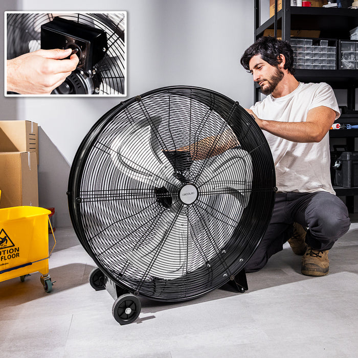 Ventilator industrial de podea Cecotec ProIndustry 3000, 240 W, diametru 76 cm, 3 trepte, negru