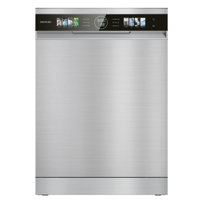 Mașină de spălat vase Cecotec Bolero Aguazero 6620 Inox, 15 seturi, 8 programe, clasa C, inox