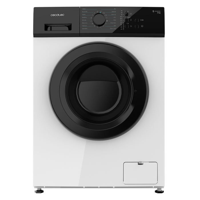 Mașină de spălat rufe Cecotec Bolero DressCode 620 Inverter, 6 kg, 1000 rpm, clasa A, albă