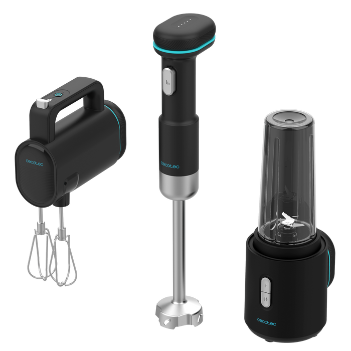Set blender fără fir Cecotec BlendGo Pack, 500 ml, 240 W, 8 trepte
