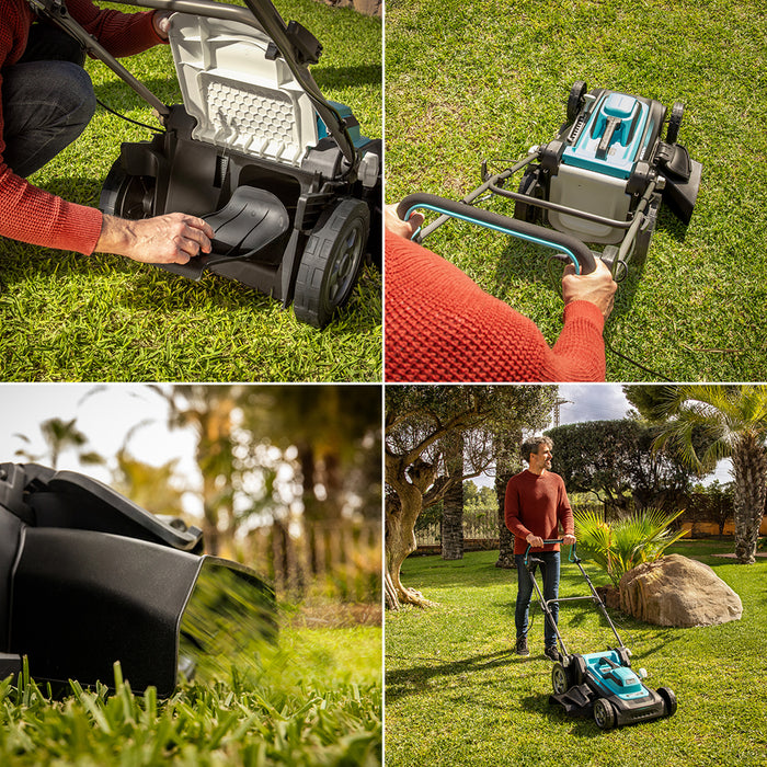 Mașină de tuns iarba cu cablu Cecotec Terrenator 460 Flex Z Auto, 2000 W, lățime de tăiere 46 cm, sac de 60 l