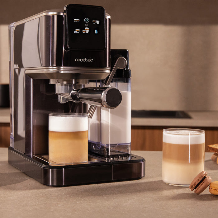 Espressor semiautomat Cecotec Cafelizzia ColdBrew Latte, 1350 W, 20 bar, rezervor apă 1,2 l, negru