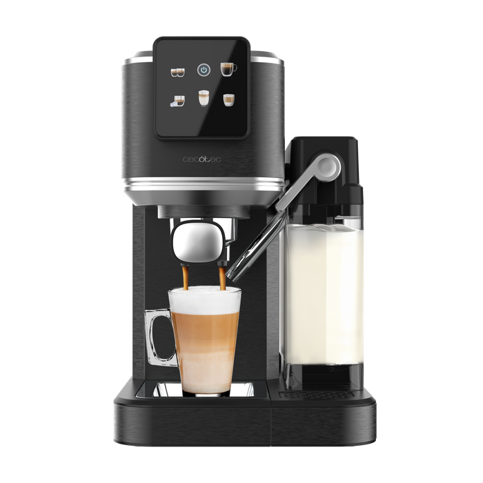 Espressor semiautomat Cecotec Cafelizzia ColdBrew Latte, 1350 W, 20 bar, rezervor apă 1,2 l, negru