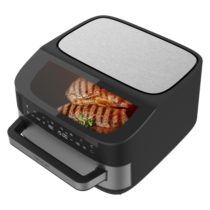 Cuptor electric pentru pizza Cecotec Pizza&Fry 7000, 7 l, 10 programe, 41 × 47,2 × 24,4 cm