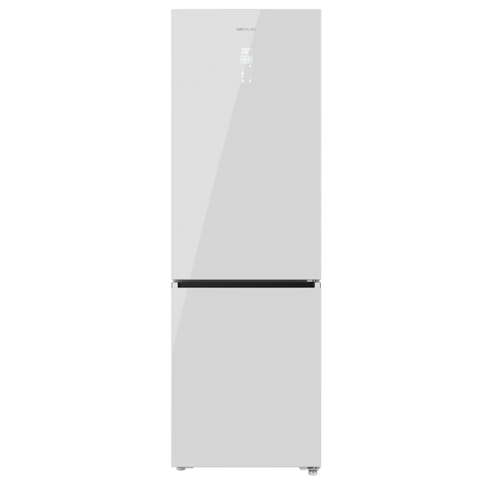 Combină frigorifică Cecotec Bolero CoolMarket Combi 456 White Glass C, 456 l, clasa C, 201 × 59,5 × 68 cm, sticlă albă