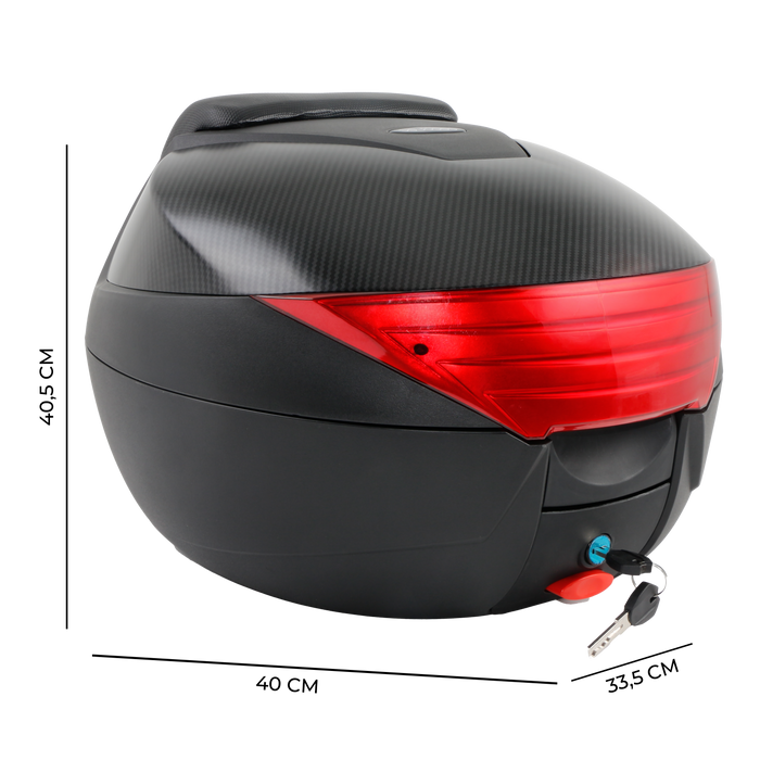 Cutie portbagaj moto Cecotec City Case, 29 l, 40,5 × 40 × 33,5 cm, neagră