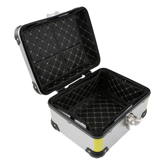 Top case moto Cecotec ADV Case, 30 l, 36,5 × 41,5 × 33,5 cm, argintiu