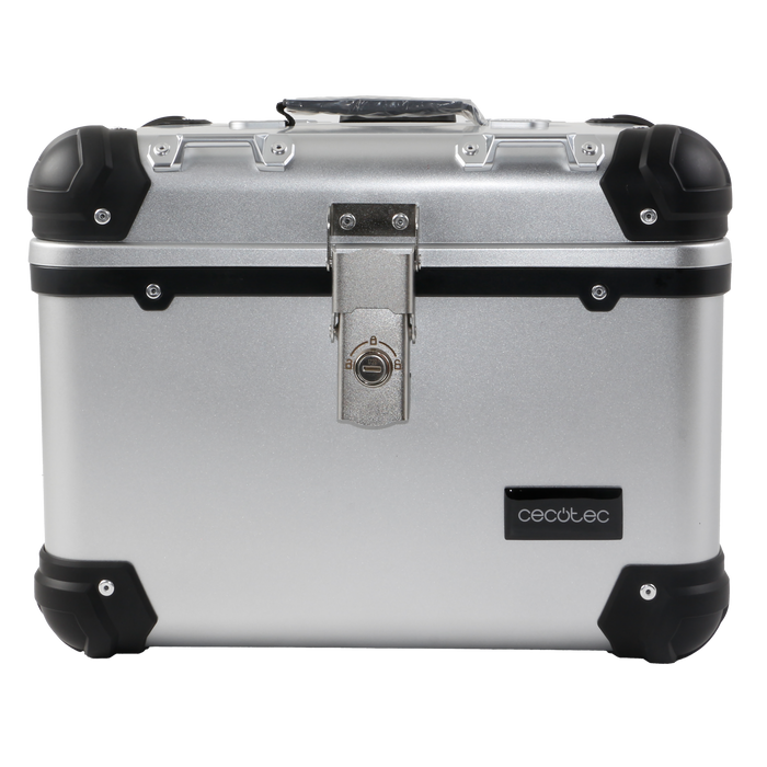 Top case moto Cecotec ADV Case, 30 l, 36,5 × 41,5 × 33,5 cm, argintiu