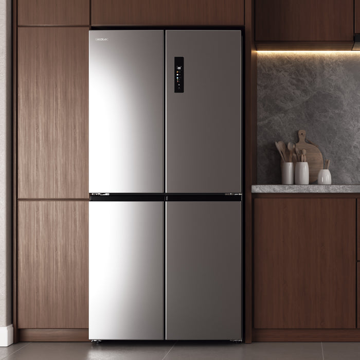 Frigider cu 4 uși Cecotec Bolero CoolMarket 4D 503 Inox D, 503 l, clasa D, 177,5 × 85 × 68 cm, inox