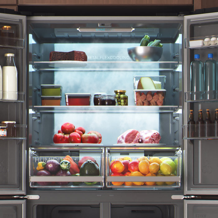 Frigider cu 4 uși Cecotec Bolero CoolMarket 4D 503 Inox D, 503 l, clasa D, 177,5 × 85 × 68 cm, inox