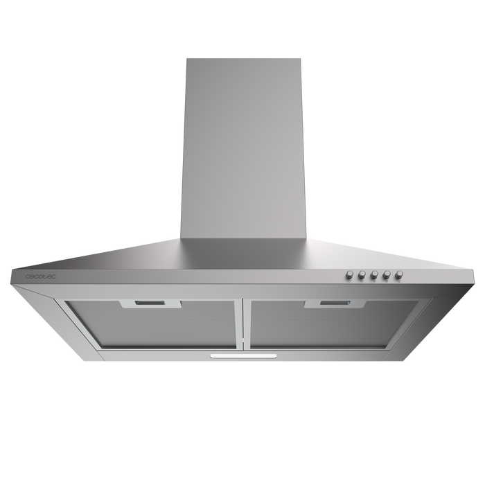 Hotă piramidală Cecotec Bolero Flux PM 604000 Inox A, 60 cm, 382,5 m³/h, clasa A, inox