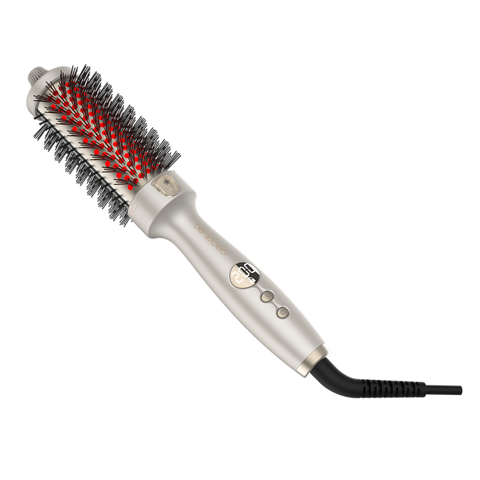 Perie de îndreptat părul Cecotec InstantCare ThermoGlow, 5 trepte, 140–210 °C, diametru 38 mm