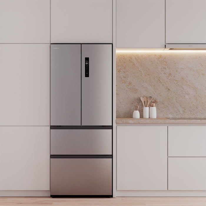 Frigider French Door Cecotec Bolero CoolMarket F2D 403 Inox E, 403 l, NoFrost, clasa E, inox