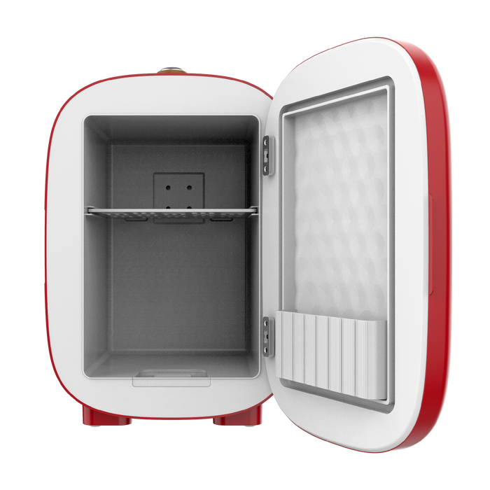 Mini frigider Cecotec Bolero MiniCooling 4L Capri Red, 4 l, 7–50 °C, 19 × 27,5 × 28 cm, roșu