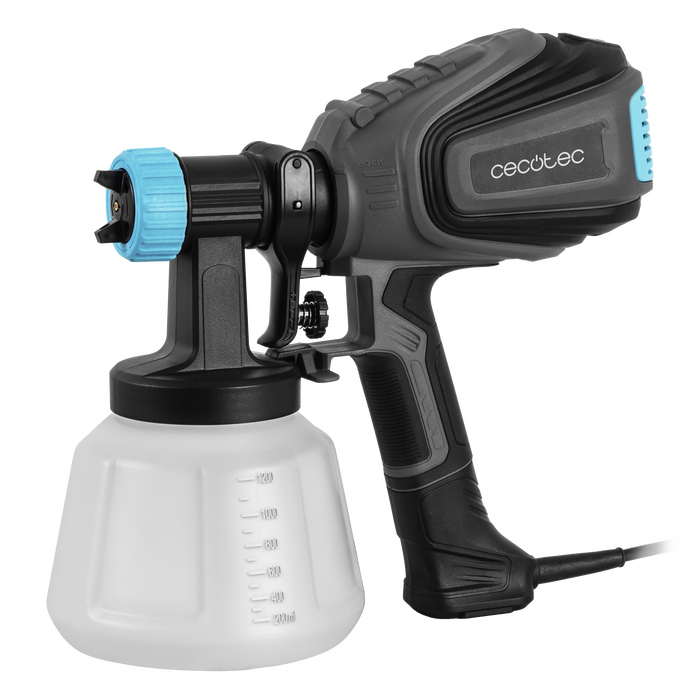 Pistolă de vopsit Cecotec TotalPaint 750, 700 W, recipient de 1,2 l, 15 × 30 × 28 cm