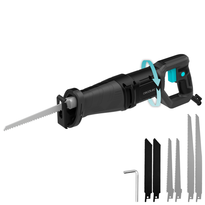 Ferăstrău sabie Cecotec LongFlex 710 Pro, 710 W, cursă de 20 mm, adâncime de tăiere 115 mm