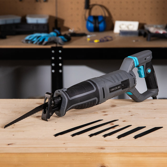 Fierăstrău sabie Cecotec LongFlex 900 ShockAbsorber, 850 W, cursă de 26 mm, adâncime de tăiere 150 mm