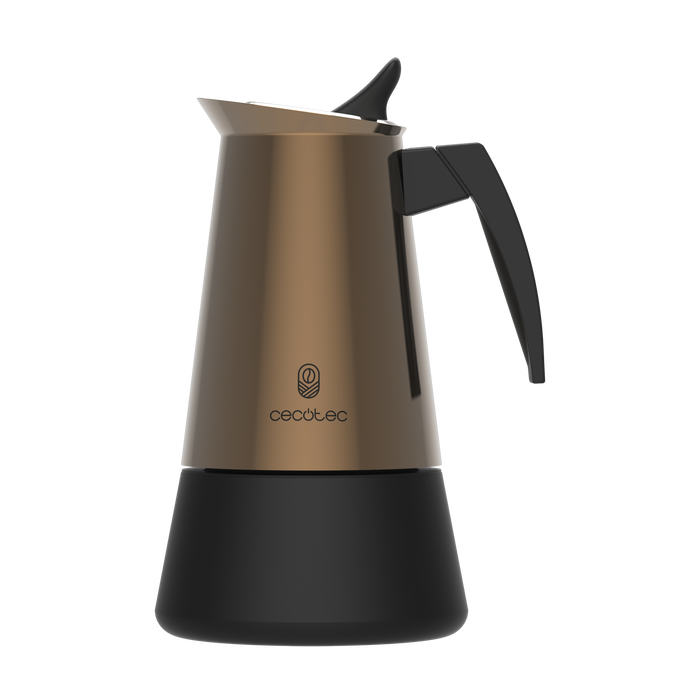 Cafetieră italiană Cecotec Piccolina 600 Gold, 300 ml, 6 cești, inox
