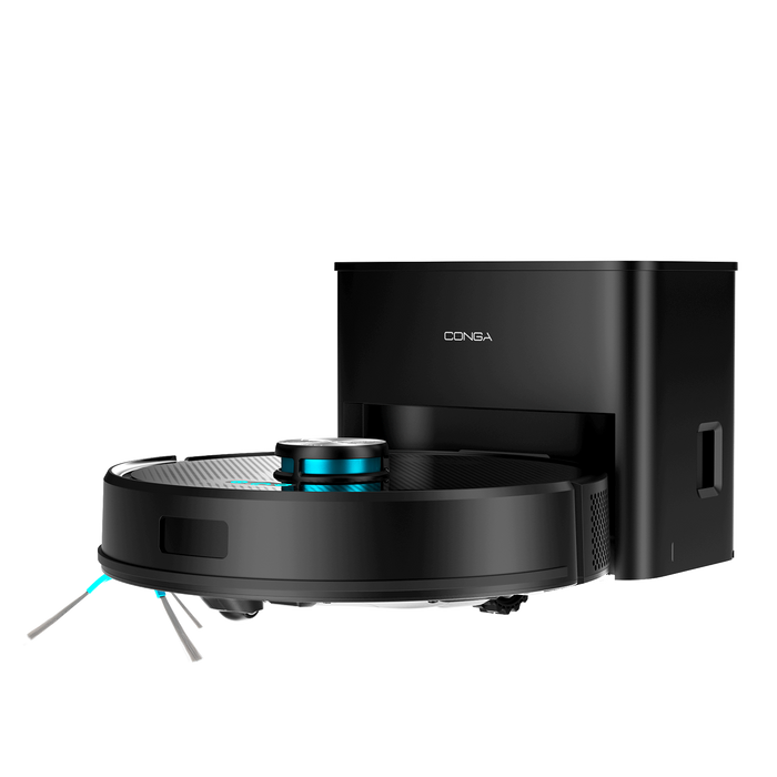 Aspirator robot Cecotec Conga Y50, 5000 Pa, bază cu golire automată de 3 l, navigație laser