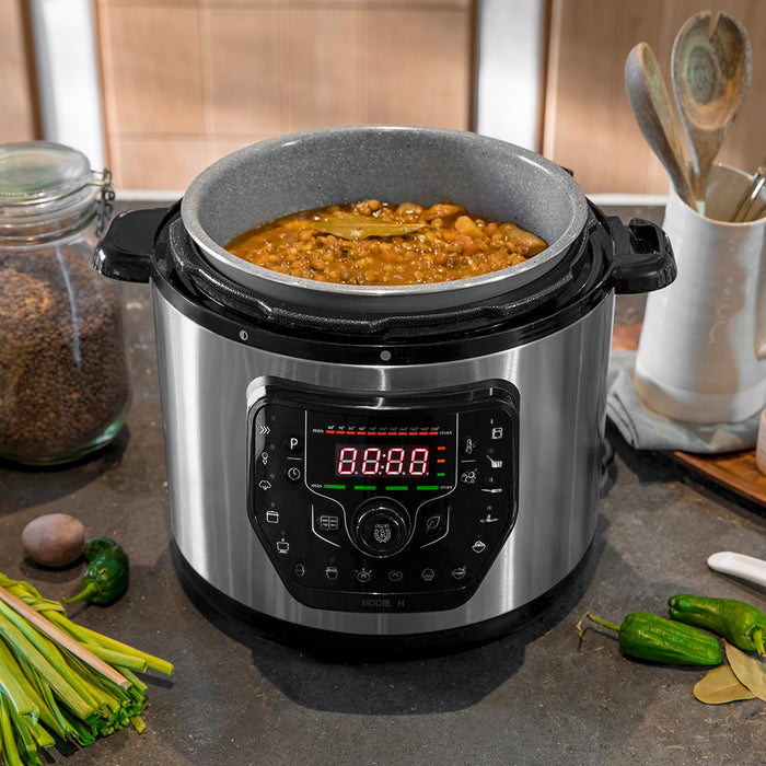 Multicooker Cecotec GM H, 6 l, 19 moduri de gătire, oțel