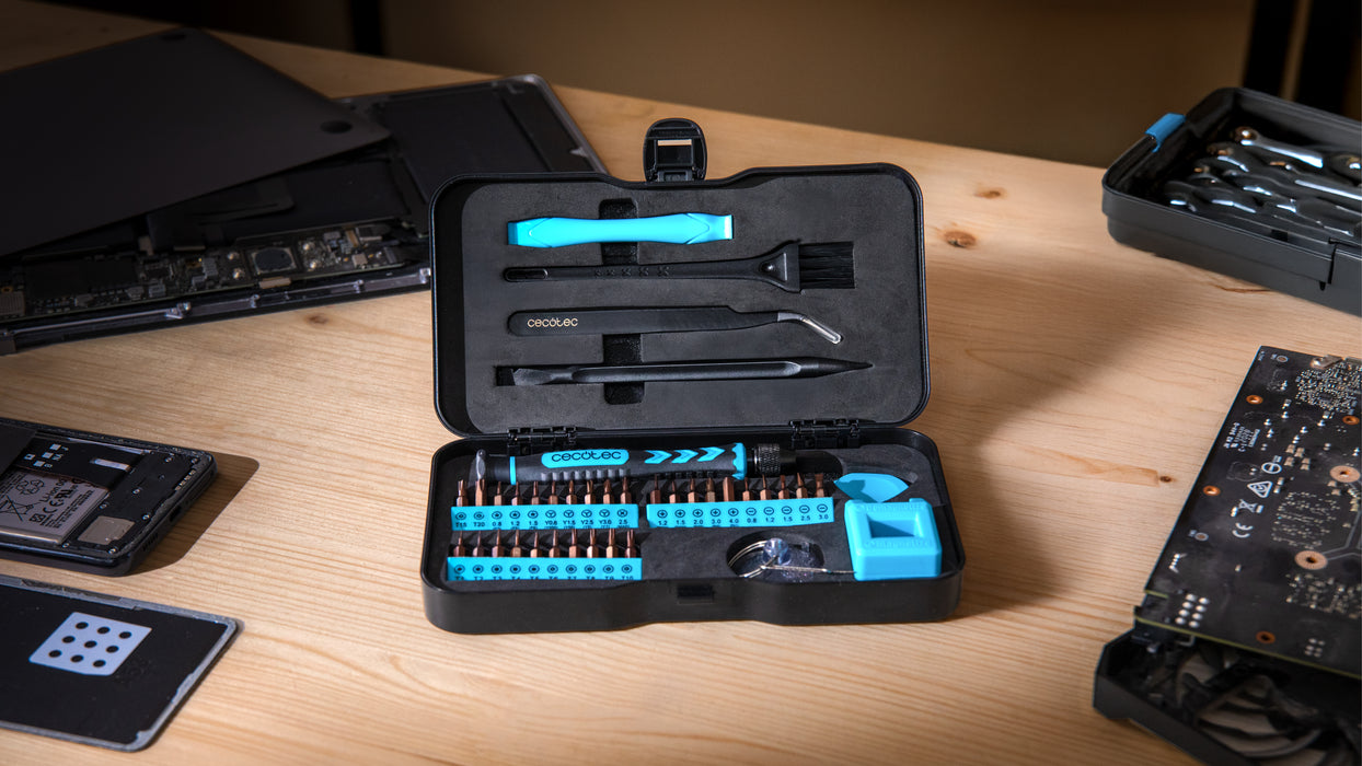 Set de șurubelniță de precizie manuală Cecotec PrecissionGyro 100 Set Screwdriver, 39 de piese, 10 × 18,8 × 3,6 cm