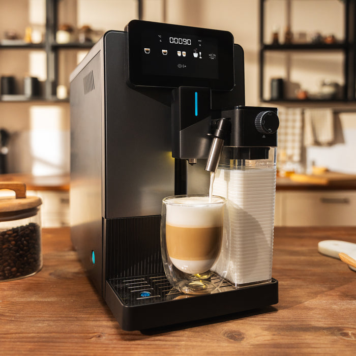 Espressor automat Cecotec Cremmaet Latte, 19 bar, rezervor apă 1,1 l, negru