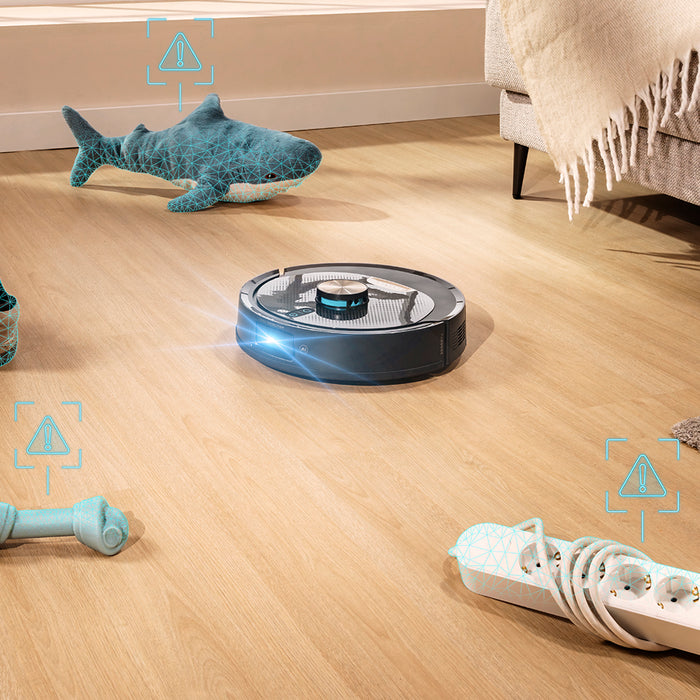 Robot aspirator cu mopuri rotative Cecotec Conga M100 Spin AI, 25 000 Pa, până la 220 m², baterie de 4500 mAh