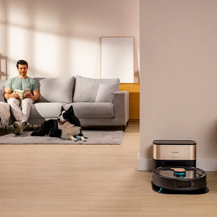 Robot aspirator Cecotec Conga Y100 Spin AI, 20 000 Pa, bază de 2,8 l, acoperire până la 220 m²