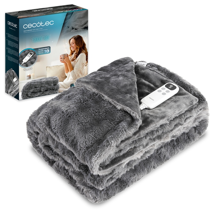 Pătură electrică Cecotec HeatConfort Noa (200 x 180), 130 W, 10 trepte de temperatură