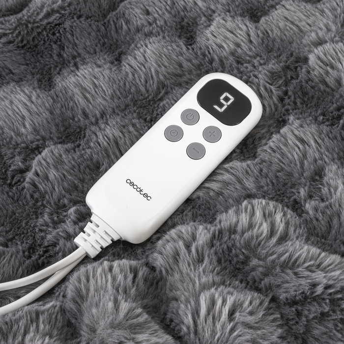 Pătură electrică Cecotec HeatConfort Noa, 160 × 130 cm, 115 W, 10 trepte de temperatură