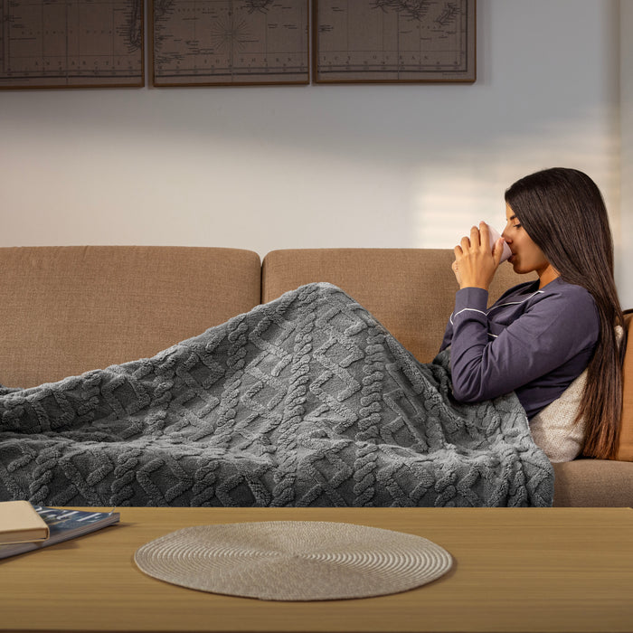 Pătură electrică Cecotec HeatConfort Luma (160 x 130), 115 W, 10 trepte de temperatură, oprire automată