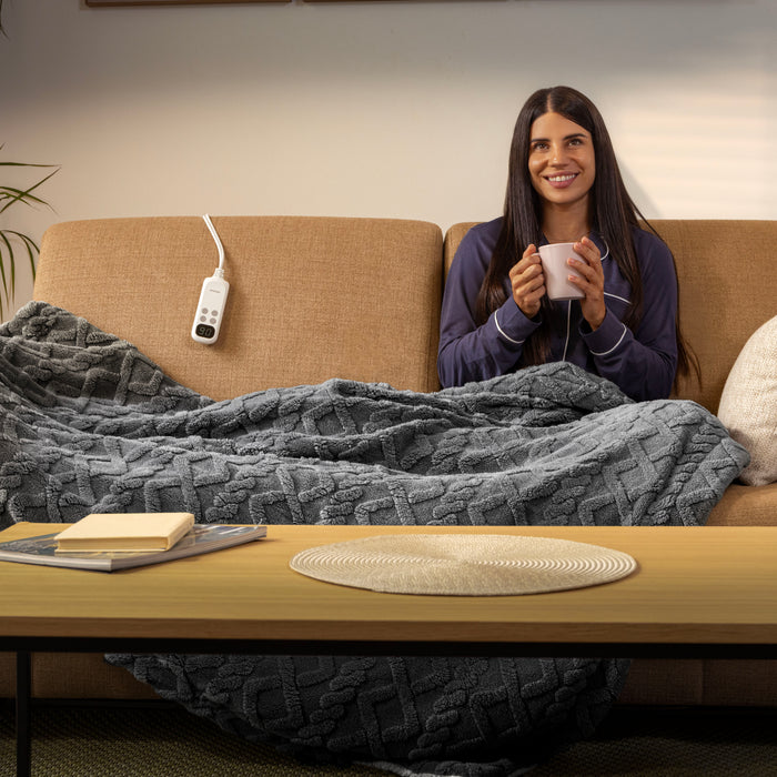 Pătură electrică Cecotec HeatConfort Luma (200 x 180), 130 W, 10 trepte, 200 × 180 cm