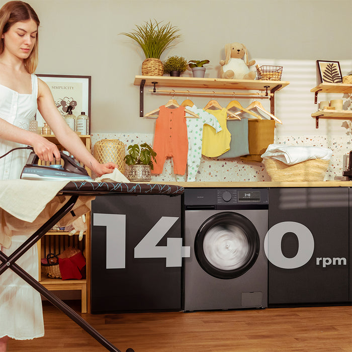 Mașină de spălat rufe Cecotec Bolero DressCode 7450 Inverter Steel, 7 kg, 1200 rpm, clasa A, inox