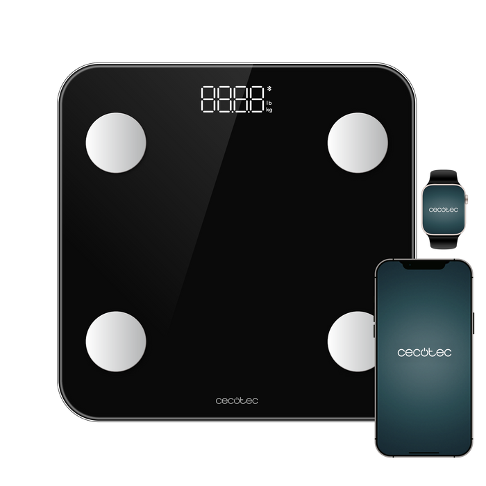 Cântar de baie Cecotec Surface Precision Smart, 180 kg, 24 de parametri, Bluetooth