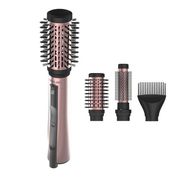 Perie cu aer cald Cecotec CeramicCare 3in1 AirBrush, 1200 W, 3 trepte, afișaj digital