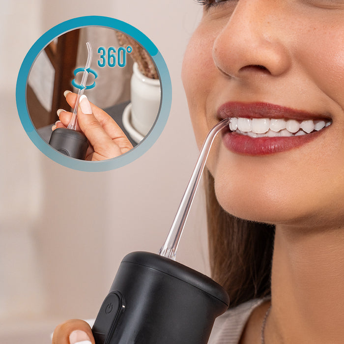 Irigator bucal portabil Cecotec ToothCare Jet Liberty, rezervor 250 ml, 4 moduri, 8 capete