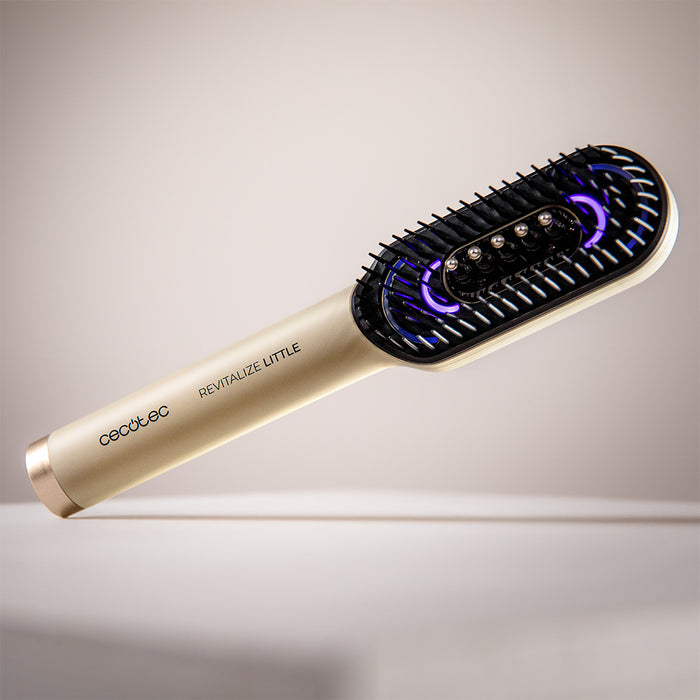 Perie pentru păr Cecotec HairCare Revitalize Little, 4 tipuri de lumină LED, aplicator de ser, masaj cu vibrații