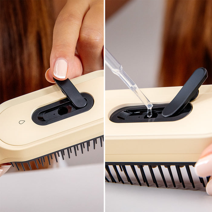 Perie pentru păr Cecotec HairCare Revitalize Little, 4 tipuri de lumină LED, aplicator de ser, masaj cu vibrații