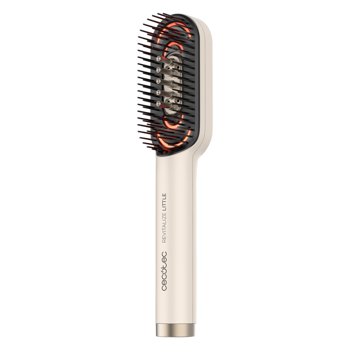 Perie pentru păr Cecotec HairCare Revitalize Little, 4 tipuri de lumină LED, aplicator de ser, masaj cu vibrații