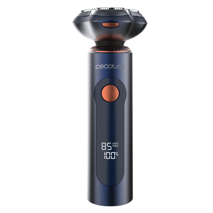 Aparat de ras rotativ Cecotec PrecisionCare Aluminium Pro, autonomie 80 min, 8000 rpm, afișaj LCD