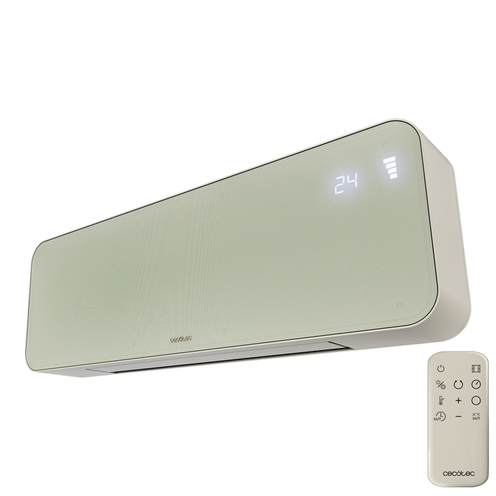 Aerotermă ceramică de perete Cecotec ReadyWarm 3000 Textile, 2000 W, pentru încăperi de până la 20 m², afișaj LED