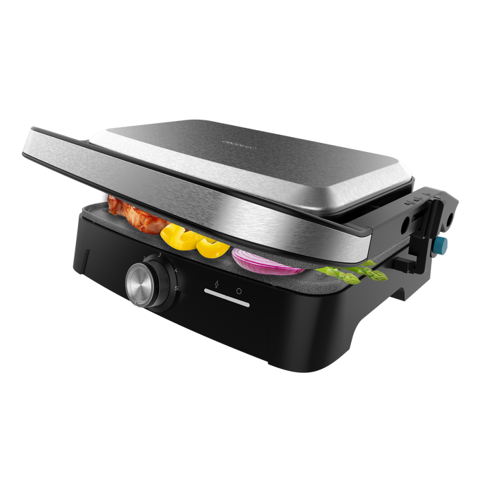 Grătar electric Cecotec Rock'nGrill 1500 Full Open, 1500 W, deschidere 180°, 25 × 34 × 12,5 cm