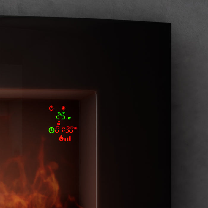 Șemineu electric decorativ Cecotec Ready Warm 3510 Curved Flames, 2000 W, 2 trepte, negru